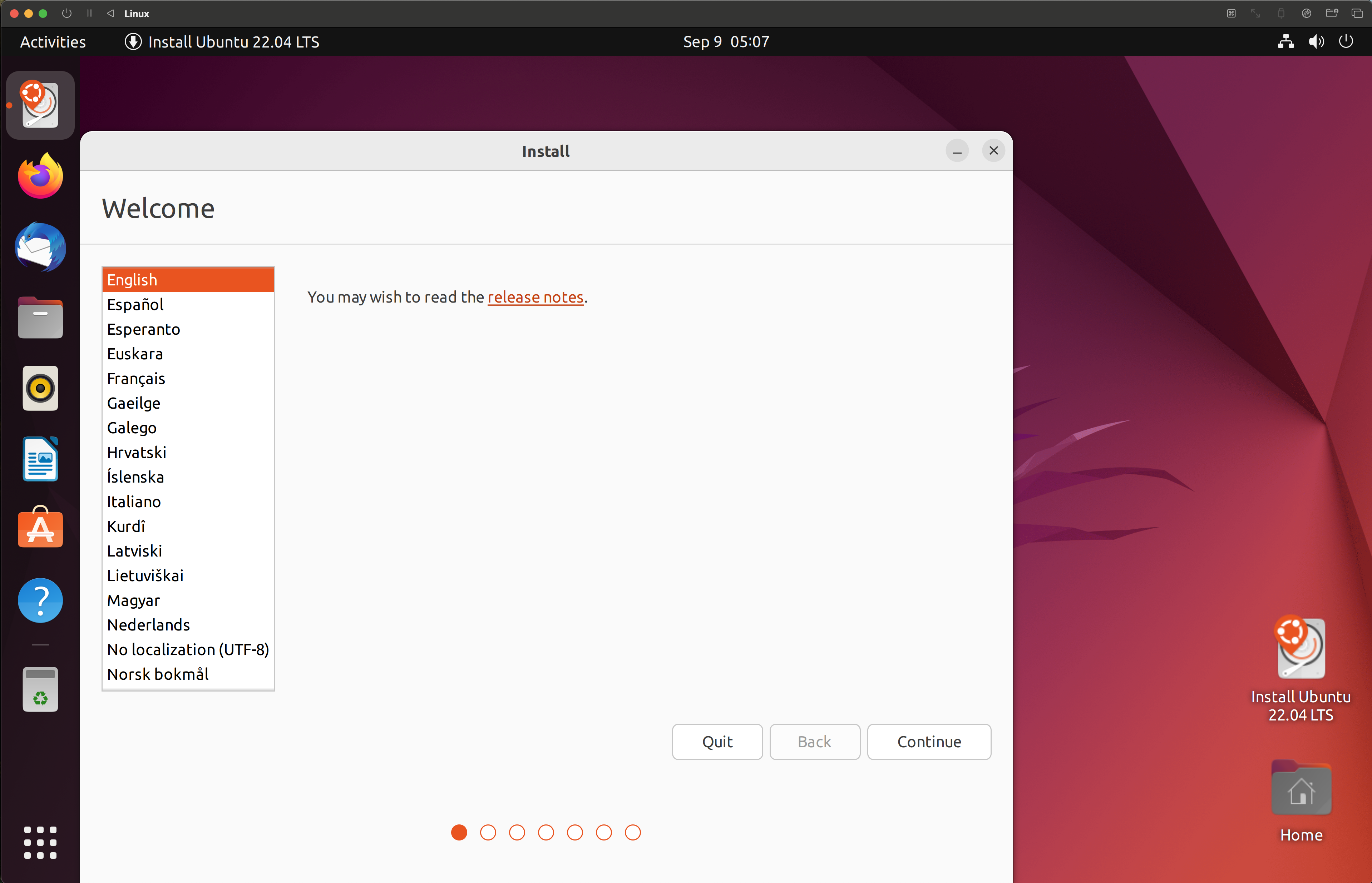 Installation Welcome